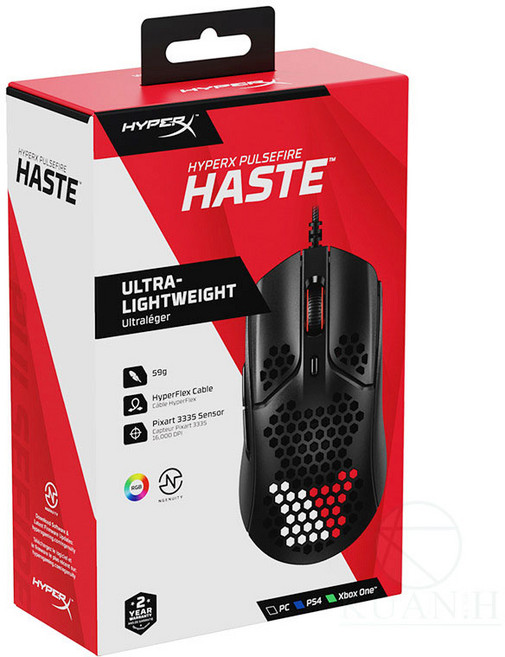 HyperX Pulsefire Haste 黑色 有線 電競滑鼠 輕量化 蜂巢滑鼠 金士頓原廠