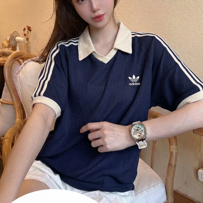 아디다스 와플 폴로셔츠 반팔 카라티 네이비 cocoblank양말증정