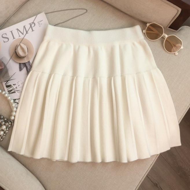 아이엠몽 여성 플리츠 니트 미니 스커트