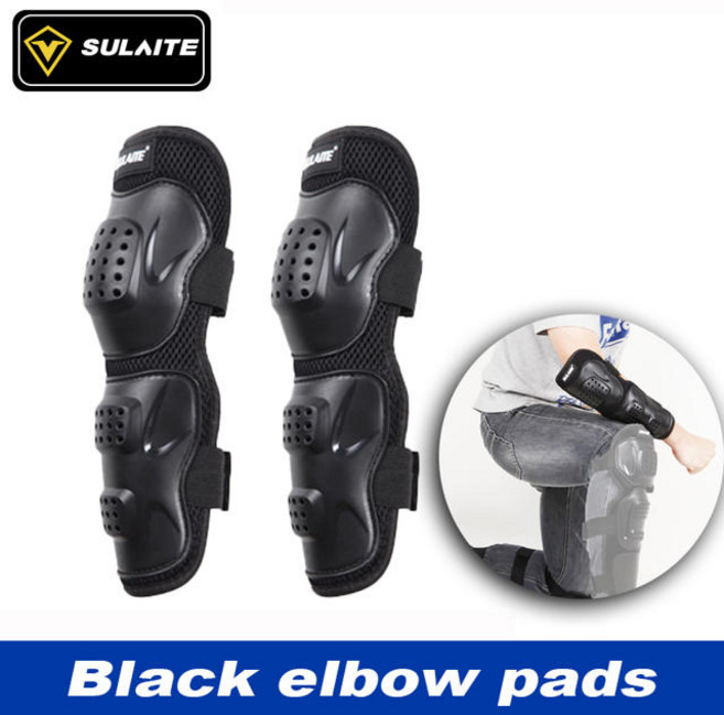 SULAITE 오토바이 무릎 패드 및 팔꿈치 패드 라이딩 보호 장비 야외 스포츠 모토크로스 모토 보호대 (색상-ELBOW PADS), 1개