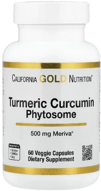 캘리포니아골드 강황 튜메릭 커큐민 파이토솜 500mg 캡슐 60정, 1개 - 쿠팡