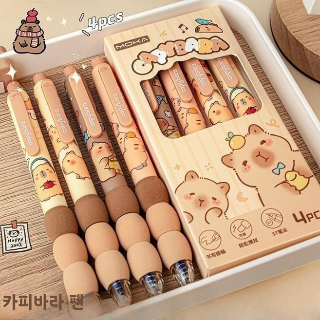 루베코 카피바라연필 카피바라 연필 필통 학용품 문구세트 연필세트 학용품 지우개, 1세트