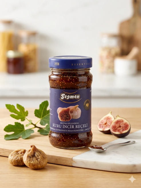 세그멘 무화과잼 380g 튀르키예산 프리미엄 과일잼 무화과 스프레드 Fig Jam incir receli, 12개