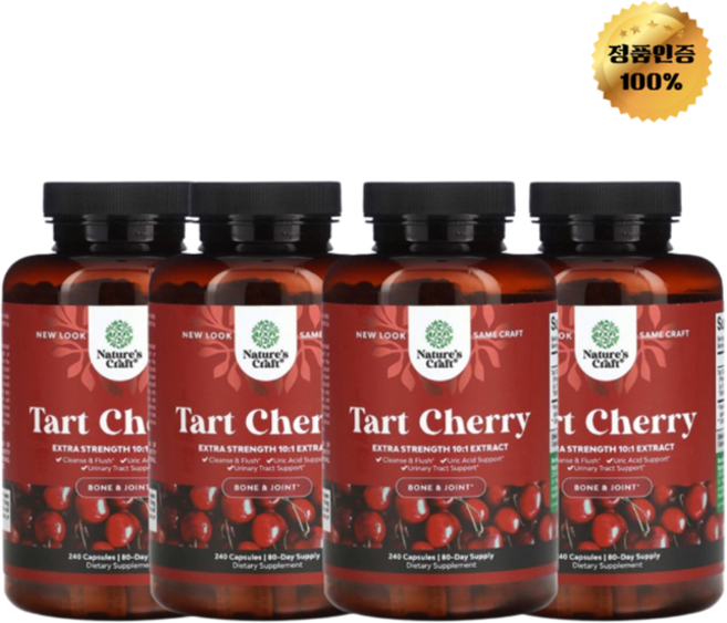 2+2 네이처스크래프트 타트체리 250mg 캡슐 240정, 4개