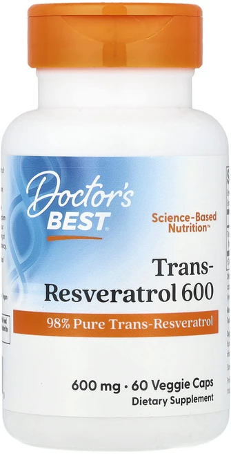 Doctor's Best 고효능 트랜스 레스베라트롤 600 600mg 베지 캡슐 60정, DoctorsBest고효능트랜스레스베라트롤600600m, 1개 - 쿠팡