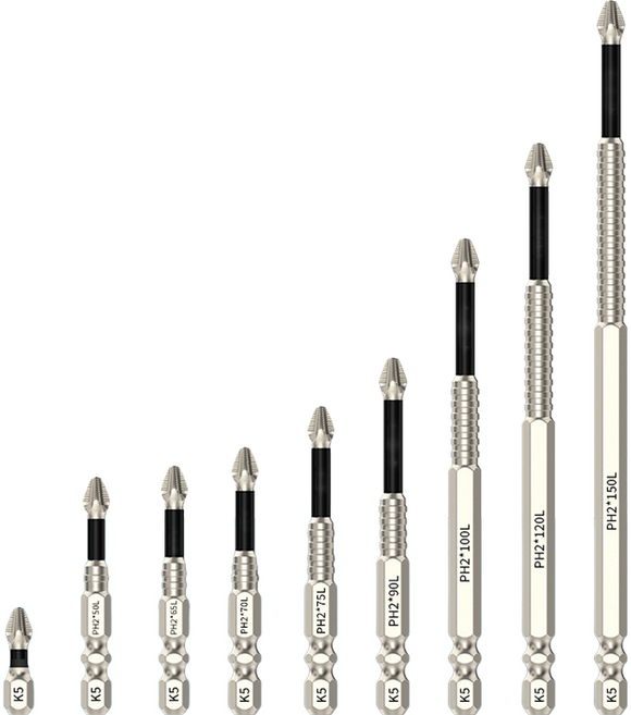 Alwanking 독일 드릴 비트 강자성 임팩 십자비트 9종, 2세트