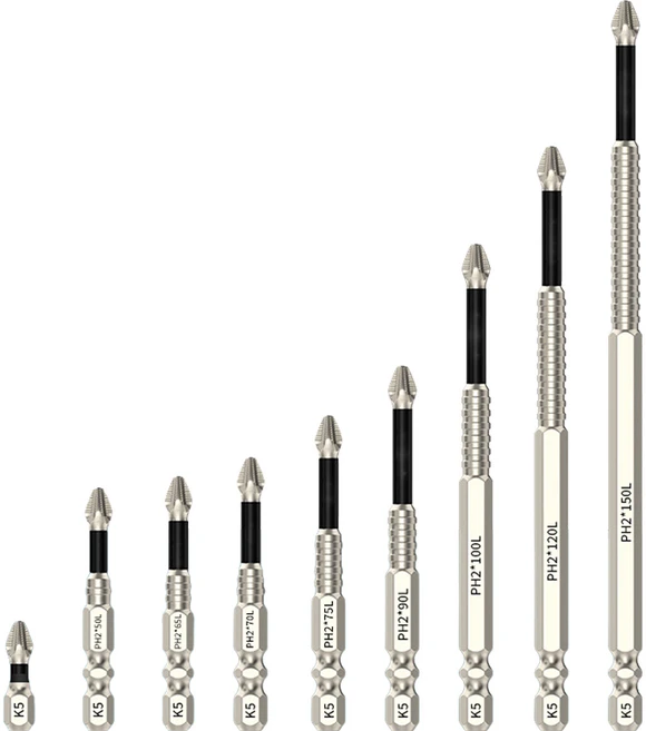 Alwanking 독일 드릴 비트 강자성 임팩 십자비트 9종, 1세트 - 쿠팡