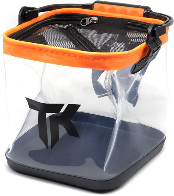 통큰 다용도 접이식 투명 두레박 바다 민물 루어 선상 낚시 살림망 살림통, 21형