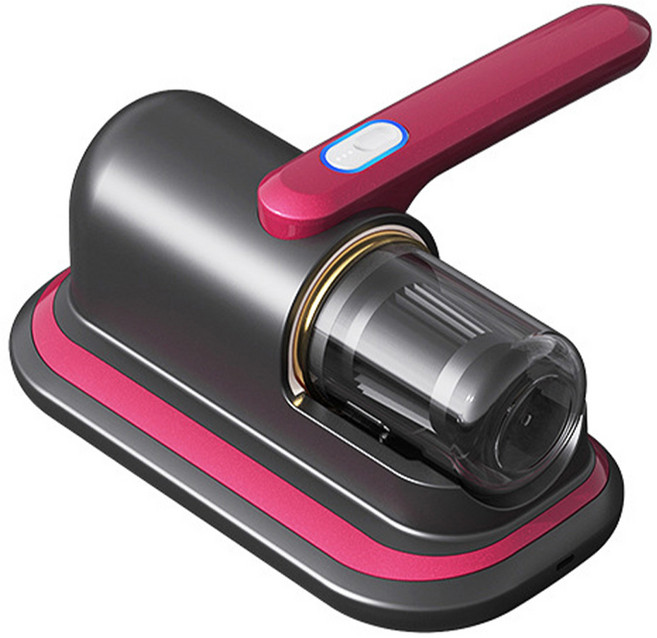 소형가정용 무선 이불 침구청소기 UV자외선 진드기 제거 청소기, 빨간색