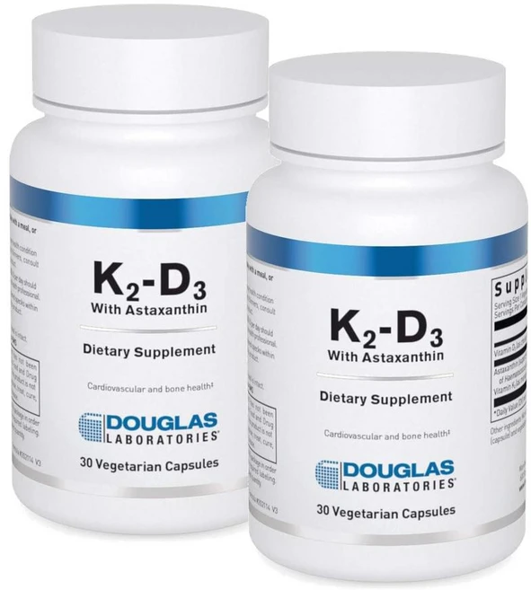 더글라스랩 비타민D3 비타민K2 위드 아스타잔틴 캡슐 Douglas Laboratories K2-D3 with Astaxanthin, 2개, 30정 - 쿠팡