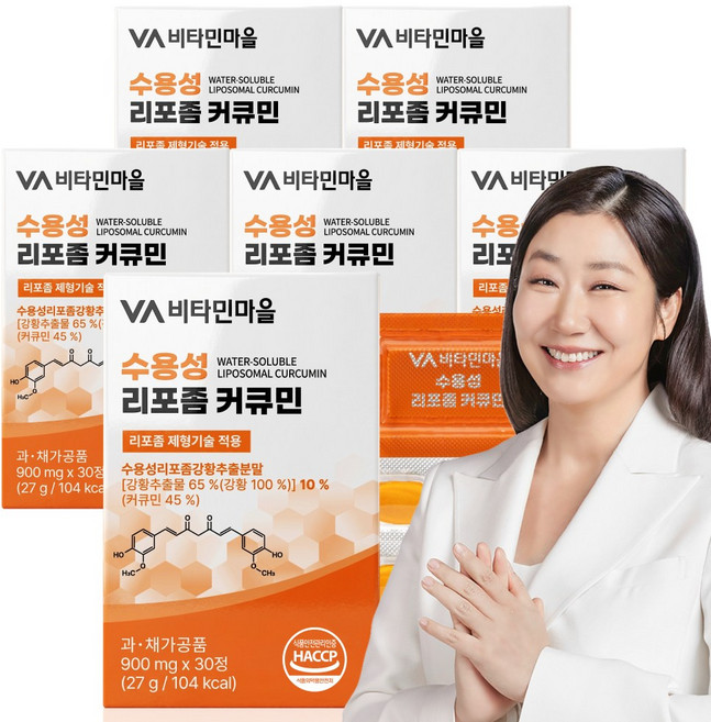 비타민마을 수용성 리포좀 커큐민 강황, 6개, 30정