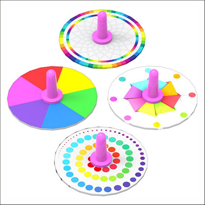뉴 4in1 색 혼합 팽이 만들기, 1개