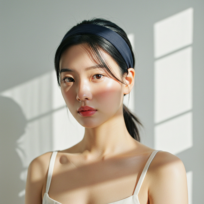 남녀공용 면 헤어밴드 5cm 스판 땀흡수 러닝 운동 헤어밴드