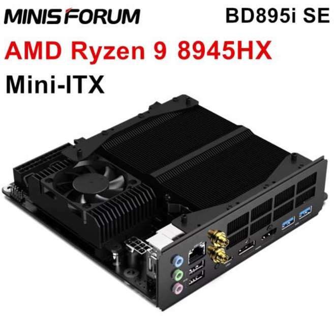 MINISFORUM 게이밍 마더보드 AMD Ryzen 9 8945HX 7 BD895i SE 2*DDR5 2*NVMe PCIe5.0 x16 2.5G LAN 미니 IT, 01 Ryzen 7 7745HX, 01 Only Motherboard