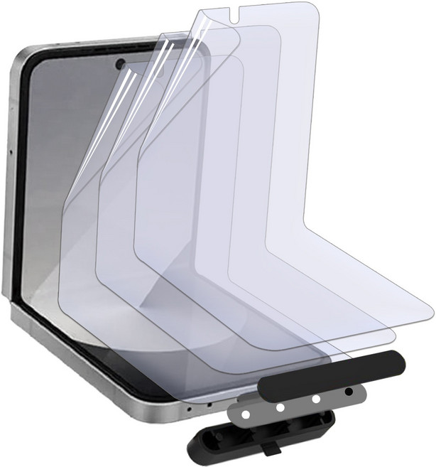 키큰기린 블루라이트 차단 자가복원 시력 보호 내부 액정 보호 필름 + 부착 가이드툴, 3개