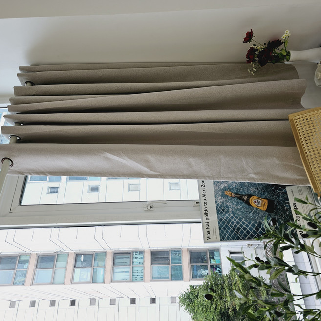 99.99%차단 암막커튼 + 초강력 커튼압축봉 세트