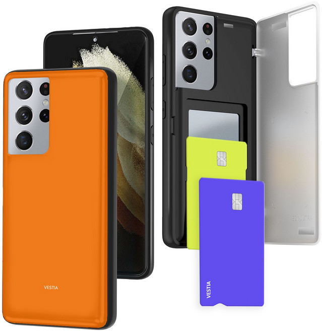 베스티아 갤럭시 S21울트라 (G998) 디자인 마그네틱 간편 카드수납 도어 범퍼케이스