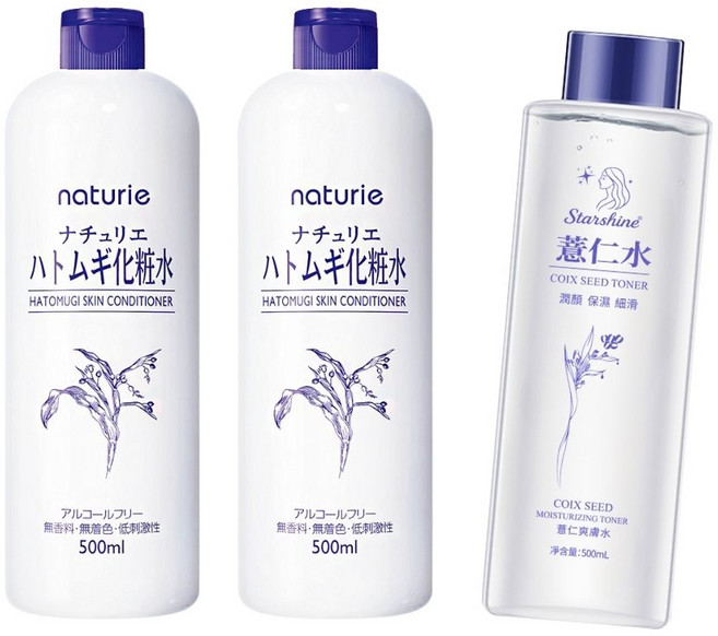 naturie 薏仁清潤化妝水, 3件, 500ml