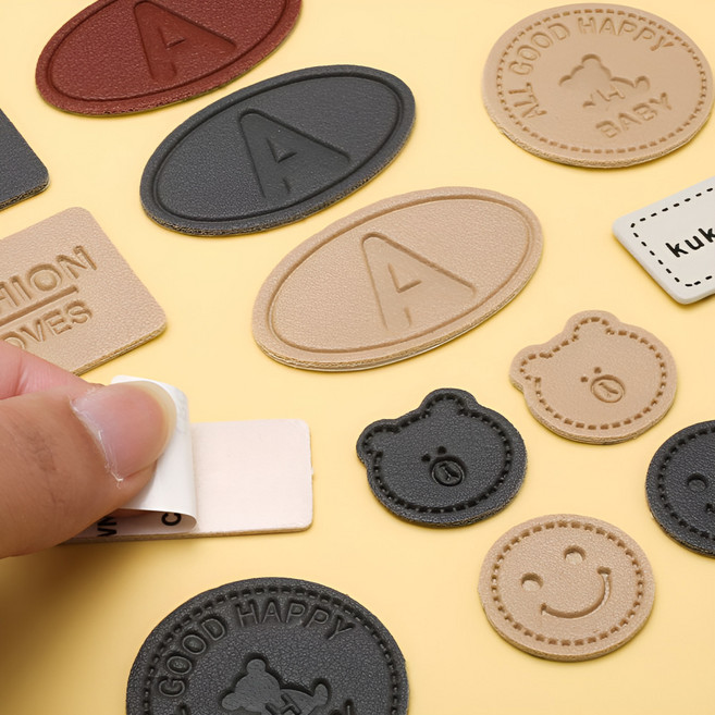 어반살림 붙이는 가죽 수선 패치 스티커형 의류 가방 보수용, 10개, 혼합색상