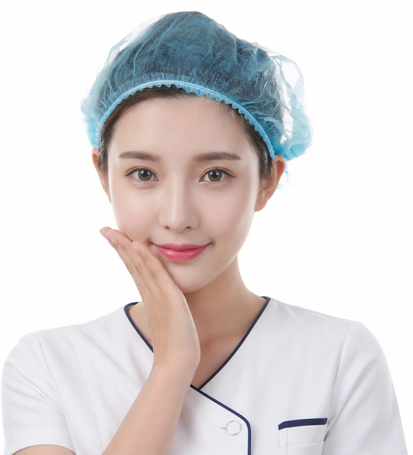 부직포 일회용 위생모 헤어캡 위생모자 미용실 식품 공장 위생 캡, 1세트, 블루100매