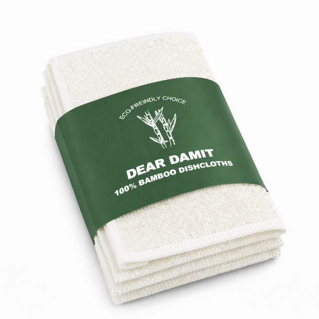 [항균 99%] 무색소 천연 대나무 행주, 3개