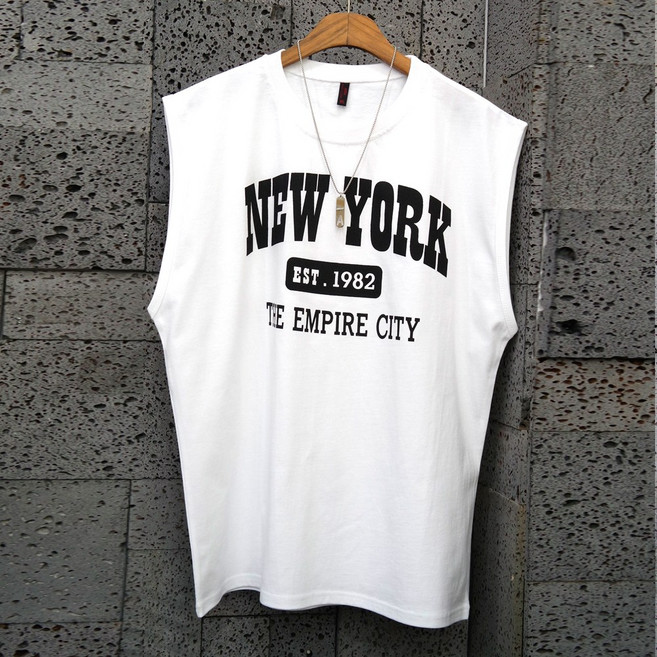 아이야/민소매/나시티/오버핏/티셔츠 [남자나시티] NY