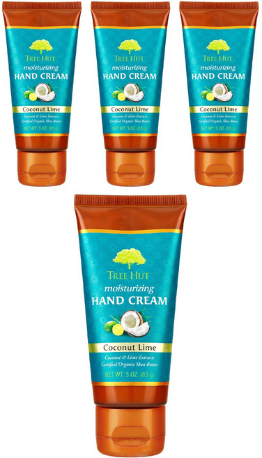 트리헛 모이스처라이징 핸드 크림 코코넛 라임, 4개