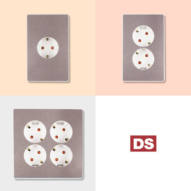 DS이엘씨 D4 로즈골드 화이트 콘센트 고급 모음 스위치 통신 CATV 전화 인터넷 커버 교체 디자인 인테리어 맹커버, 추가상품, 01_70S노출1구콘센트(핀타입), 1개