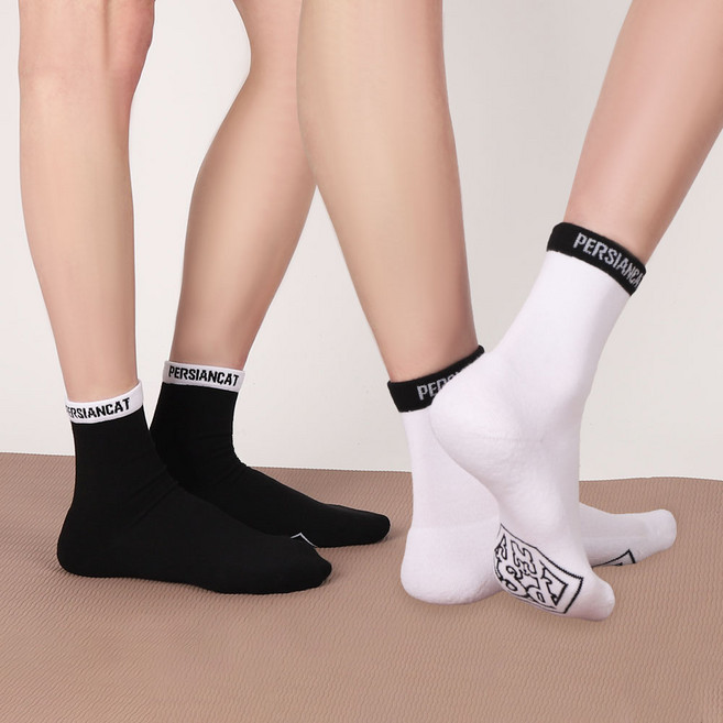 페르시안캣 여성 헥사 로고 골프 미들삭스 (PB7FSK002), 화이트(PB7FSK002WHFRE), FREE, 1개