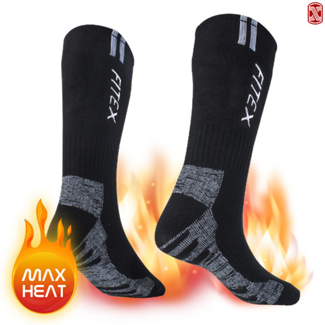 피트엑스 이중바닥 장목 통기모양말 3매세트 / 겨울 등산양말 / 스키 스노보드양말, 블랙, 3개
