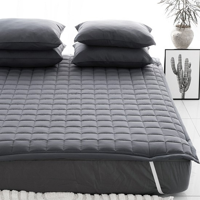 알러지케어 침대 매트리스 이불 패드 슈퍼 라지킹 200x200, 사각패드 200X200/ 그레이