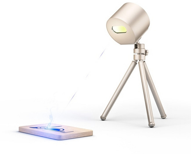 3d 프린터 레이저 조각기 휴대용 미니 레이저 조각 기계 laserpecker pecker pro 데스크탑 etcher 커터 나무 라우터 기계, 협력사, 은, 1개