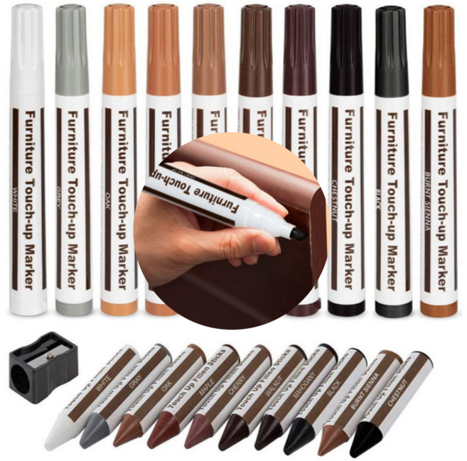 올라잇 완벽 보수 우드 크레파스 마카펜, 20개