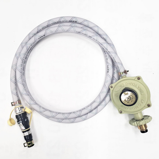 야외캠핑 가스렌지 난로호스 LPG호스 연결호스 세트 퀵카플러 호스연결세트, 1개, LPG투명호스4m+조정기4k+퀵카플러