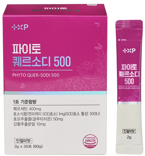 식물에서 찾은 환절기 고민 좋은 솔루션 파이토케미컬 퀘르세틴효능 퀘르소디 500, 1개, 30회분