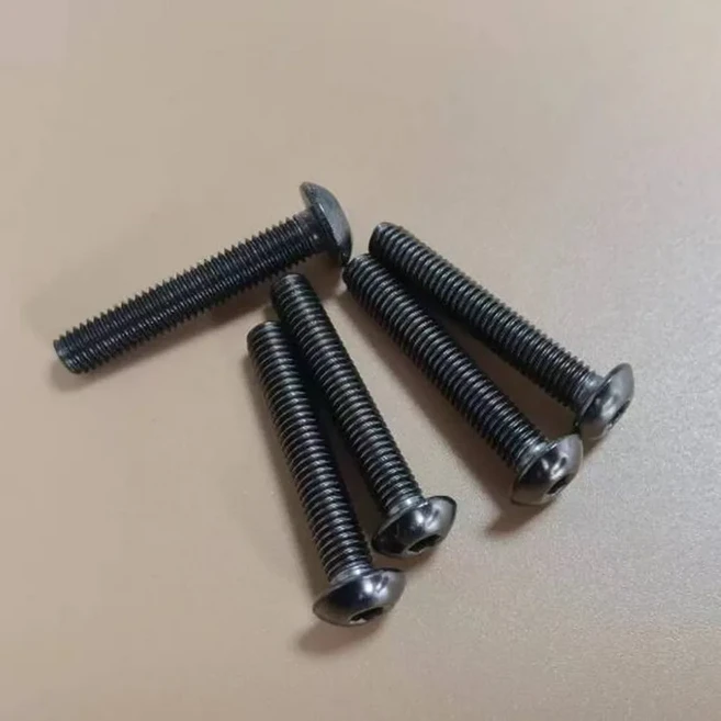 510pcs 티타늄 나사 ISO7380 m3 m4 m5 m6 TA2 GR2 레인보우/티타늄 컬러 라운드 육각 알렌 소켓, 02 titanium colour, 04 m6  5pcs, 08 15mm