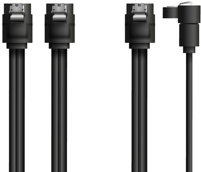 ASUS SATA3 6Gb/s 일자 케이블 + 락타입 케이블 0.5M, 1개