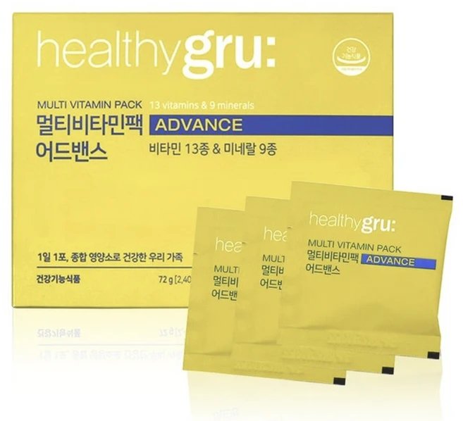 헬시그루 멀티비타민팩 어드밴스 2.4g x 30포, 30개 - 쿠팡