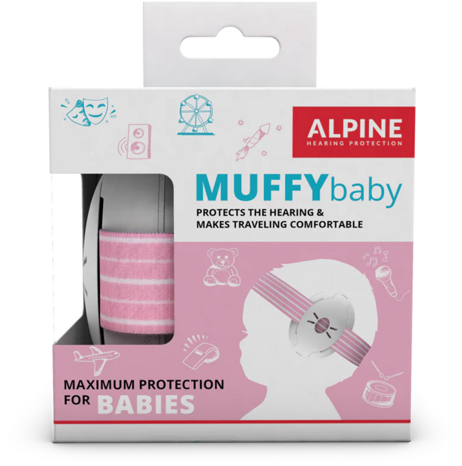 ALPINE MUFFYbaby 嬰兒耳罩 荷蘭製 嬰幼兒防噪音睡眠隔音耳罩 柔軟防滑頭帶 CE認證 附收納袋