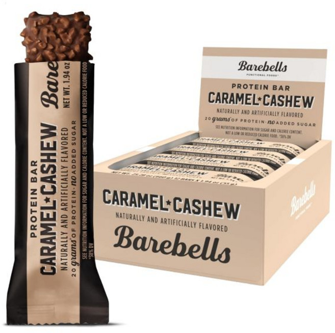 BAREBELLS 쿠키 과자 베어벨스 프로틴 바 앤 크림 12개입 20g 고단백 간식 초콜릿 영양 총당 1g 이동 중 아침식사 운동 후