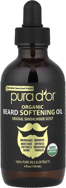 건강챙기세요 Pura D'or 유기농 턱수염 소프트닝 오일 오리지널 샌들우드 118ml(4fl oz) 백살까지오래오래, PuraDor유기농턱수염소프트닝오일오리지널샌들우드118 - 쿠팡