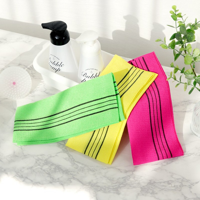 바른생활 비스코스 100% 등밀이타올 때수건 샤워 목욕, 그린, 1개, 1개입