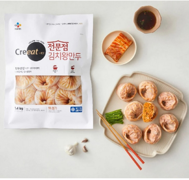 cj 전문점김치왕만두 1.4kg, 1개