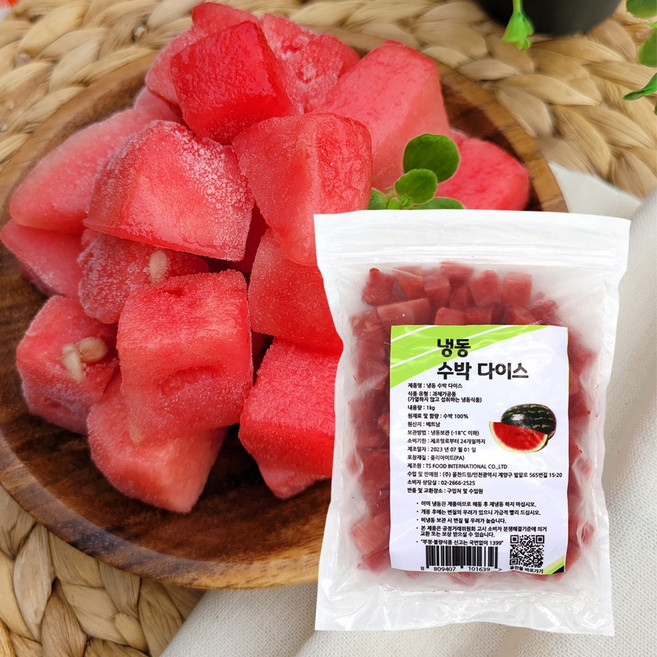 대상 복음자리 [냉동] 수박다이스 1kg, 1개