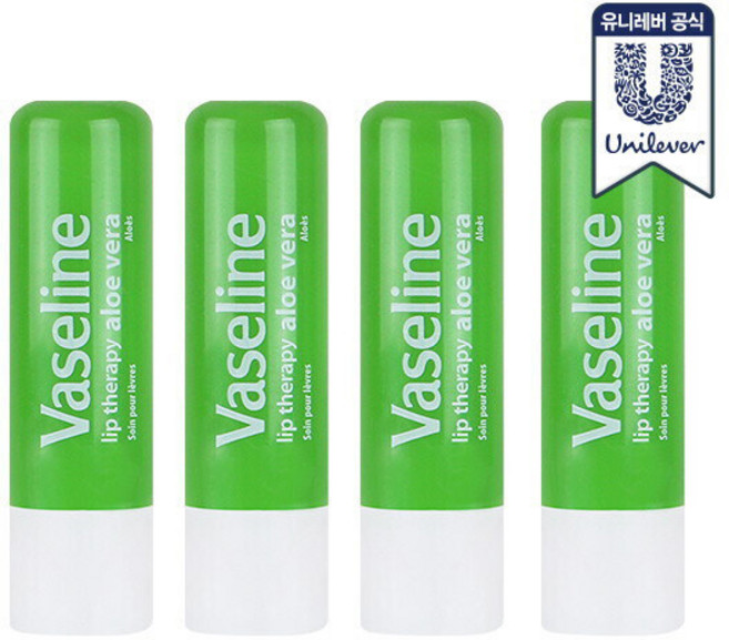바세린 립테라피 4.8g 4개 알로에