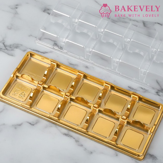 화과자케이스 10구 사각 골드 50개 양갱 떡 한과 쫀득쿠키 답례품