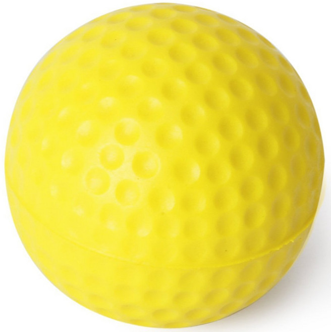 실내 연습용 스펀지 골프공 고무 골프연습공 20개, 노랑, 1세트, 20개입