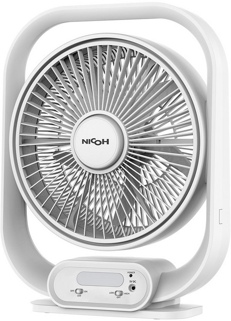 日本 NICOH 12吋DC-USB 停電露營可攜式風扇 NDC-F12W