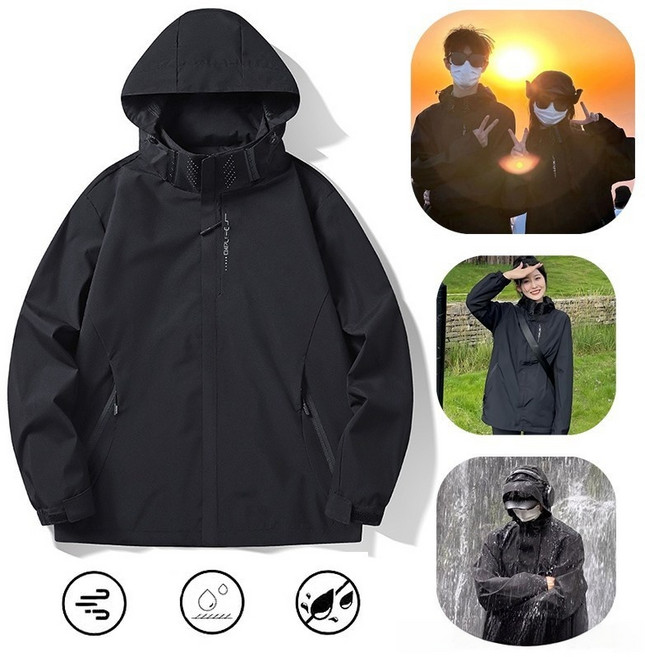 세계일주 남녀공용 초경량 방수 바람막이 등산 자켓 간절기 점퍼 후드 커플 단체BDSF-599FDF