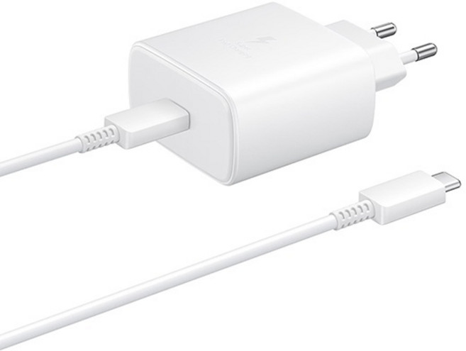 삼성전자 45W 고속 여행용 충전기 + C to C 케이블 EP-TA845 화이트 일반형, 상세페이지 참조, 1개